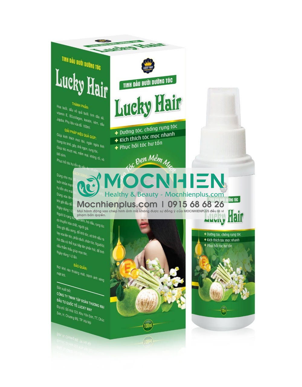 Xịt tóc hoa bưởi Lucky Hair